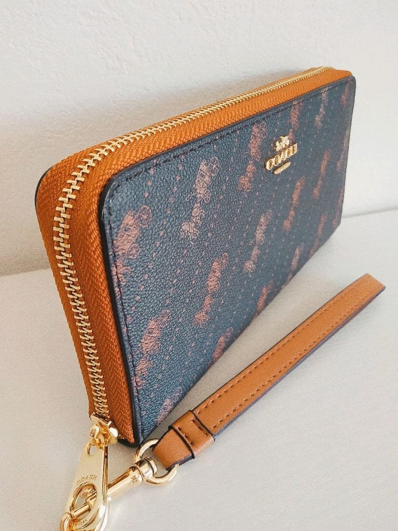 しくお COACH 馬車柄 ストラップ ネイビーの通販 by 雫しずく's shop