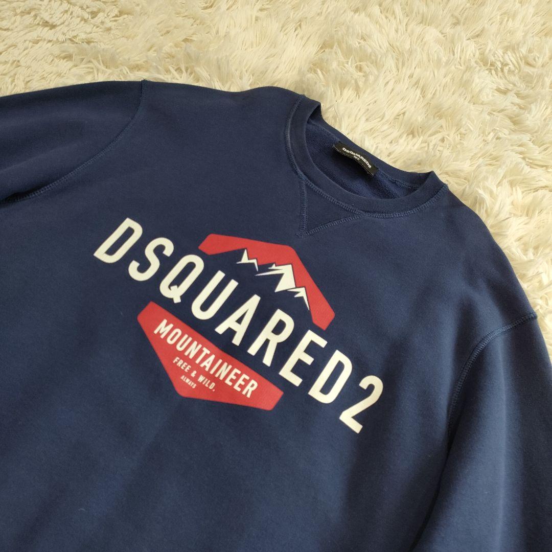 DSQUARED2 ディースクエアード トレーナー ロゴ ネイビー S相当