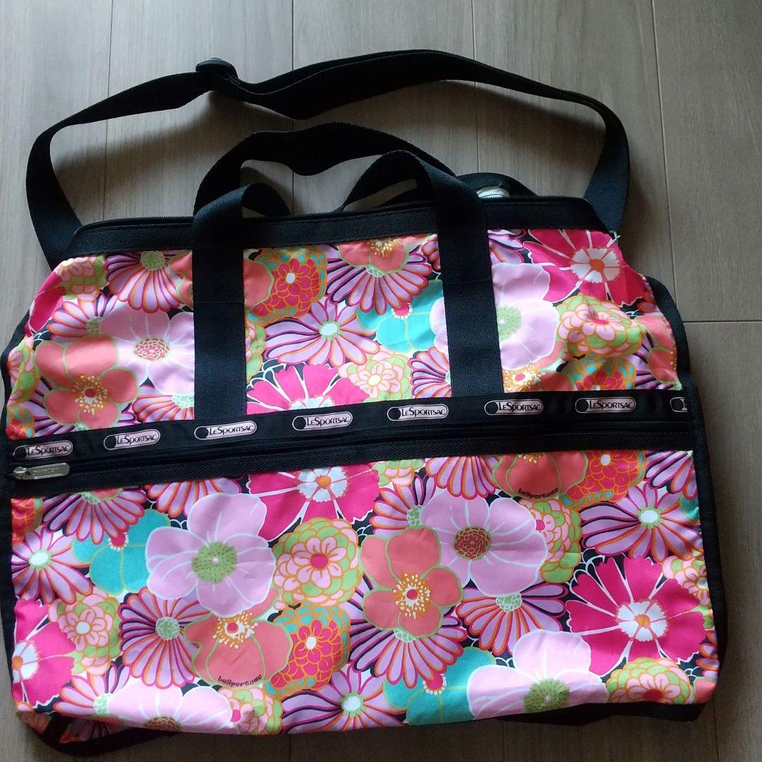 一番の 未使用☆LeSportsac ワイキキDFS限定柄 花柄ボストンバッグ 旅行かばん・小分けバッグ