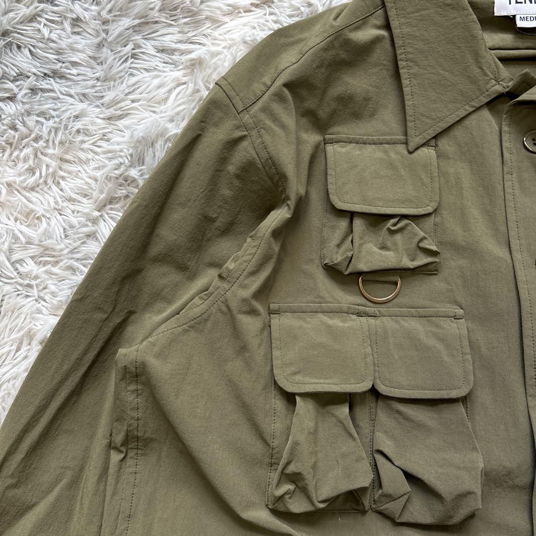 【新品】TENBOX 10匣 フィッシングシャツ カーキ Mサイズ