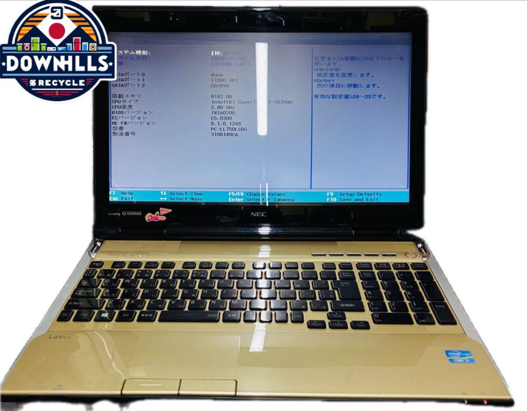 NEC LaVie L PC-LL750LS6G i7 4コア ブルーレイ NEC LaVie L PC-LL750LS6G i7 4コア ブルーレイ