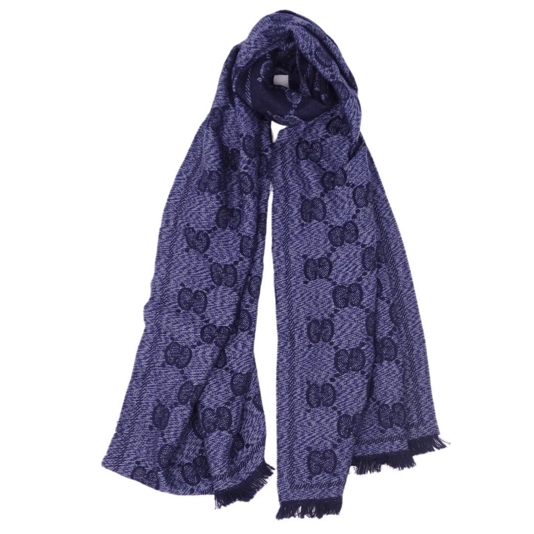 グッチ Gucci マフラー ストール 総柄 ネイビー メンズ マフラー Royaldiamondlabradoodles Com