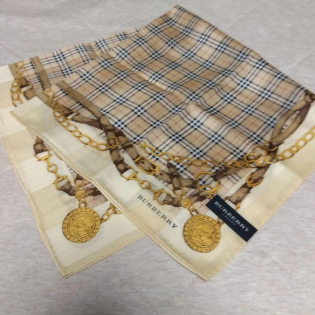 新品・シール付き】BURBERRY 大判ハンカチ スカーフ ノバ