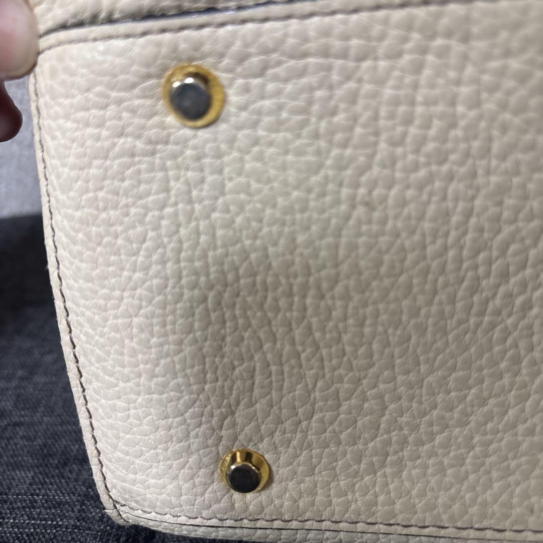 IANNE ハンドバッグ　ショルダーバッグ　オフホワイト　いちご