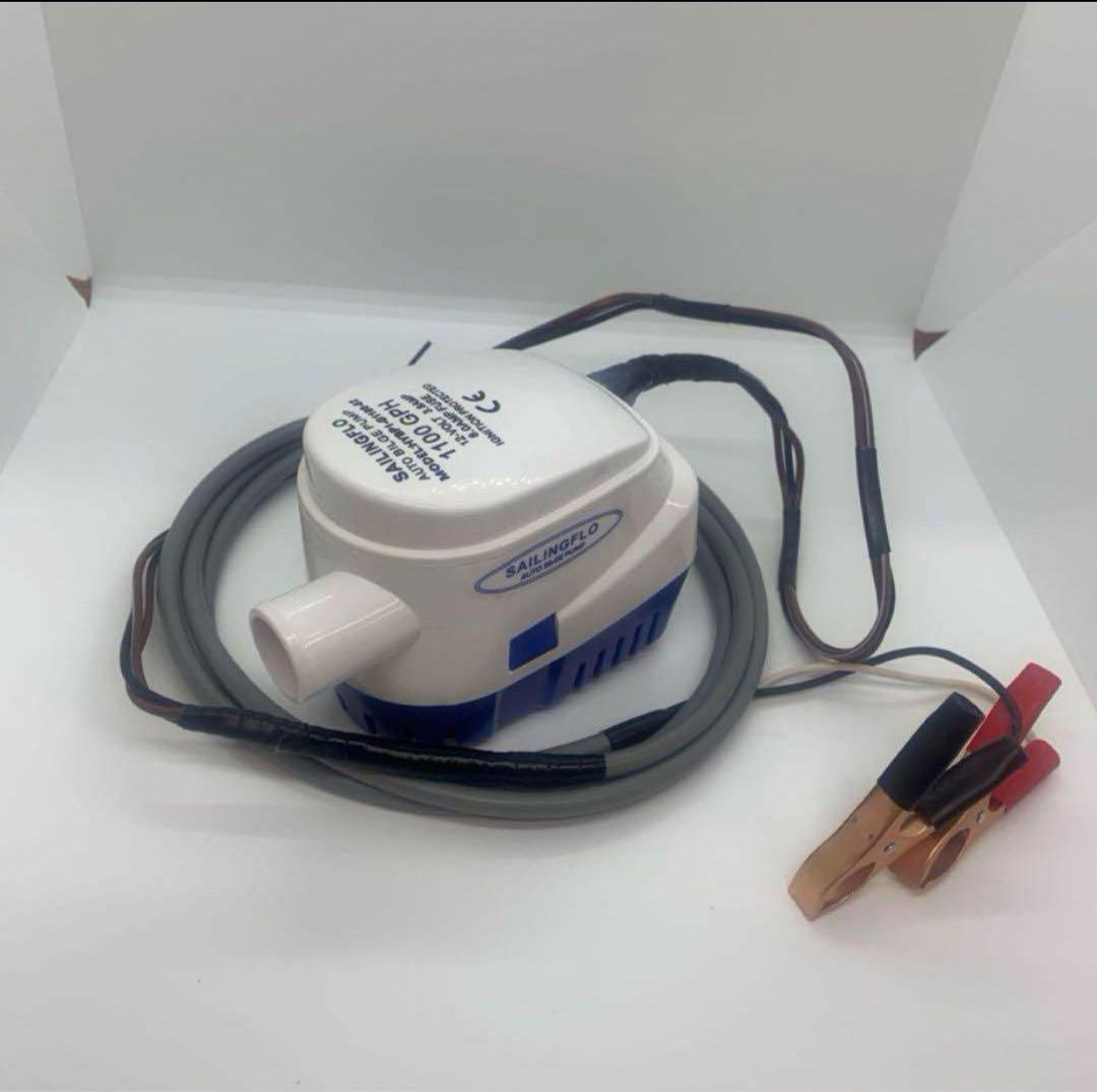 ビルジポンプ 配線加工済み 1100GPH 12V 自動排水 排水 すぐに使える