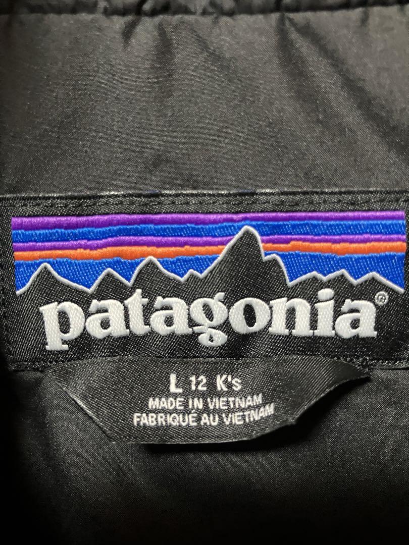 Patagonia キッズ・ナノパフ・ブリック・キルトジャケット 黒 L