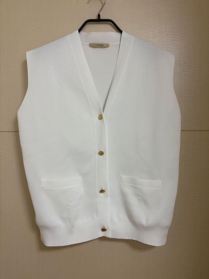 【美品】Curensology コットンアセテートボタン　ジレ