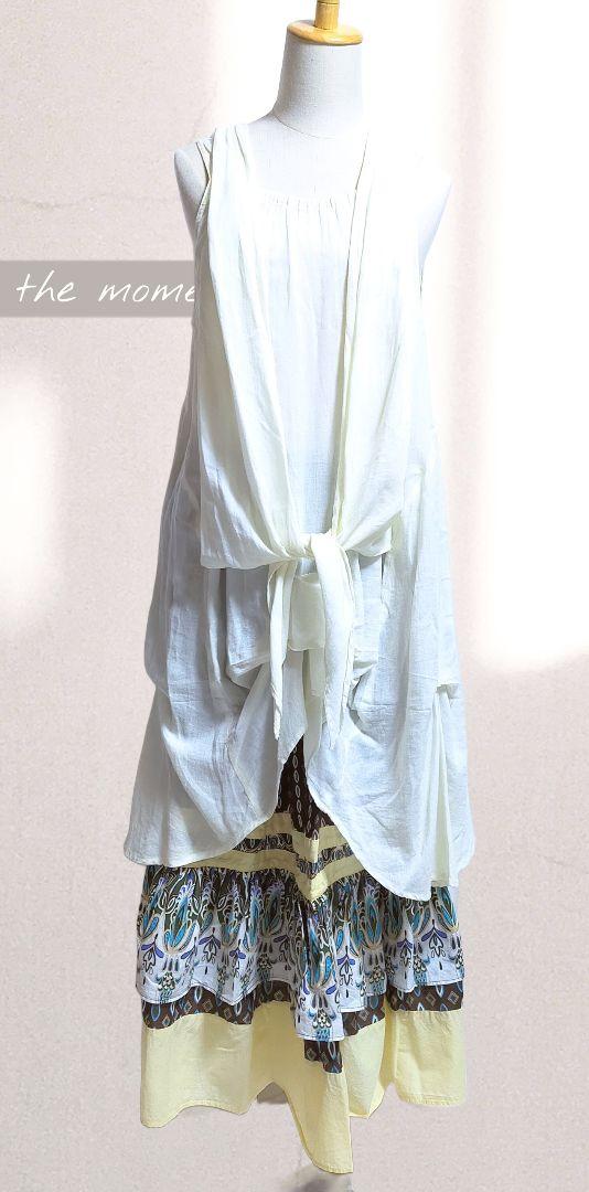 ★お買い得セット売り　ロングティアードスカート、ノースリーブチュニック二点セット