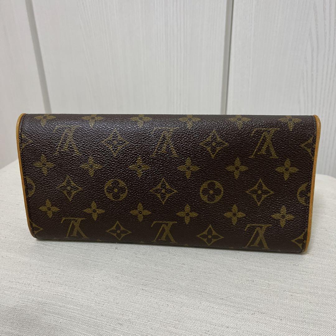 LOUIS VUITTON モノグラムポシェットツイン斜め掛けショルダーバッグ