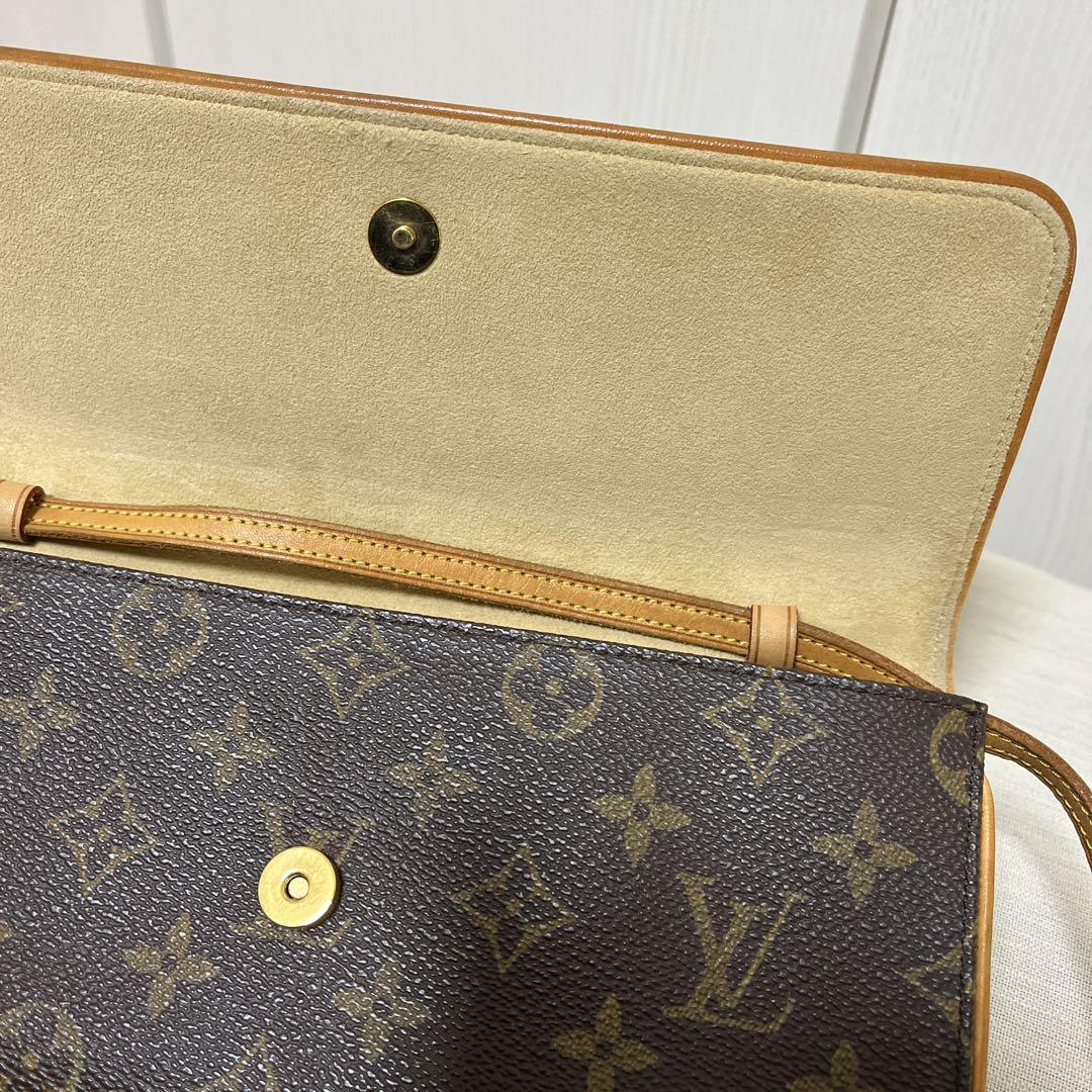 LOUIS VUITTON モノグラムポシェットツイン斜め掛けショルダーバッグ