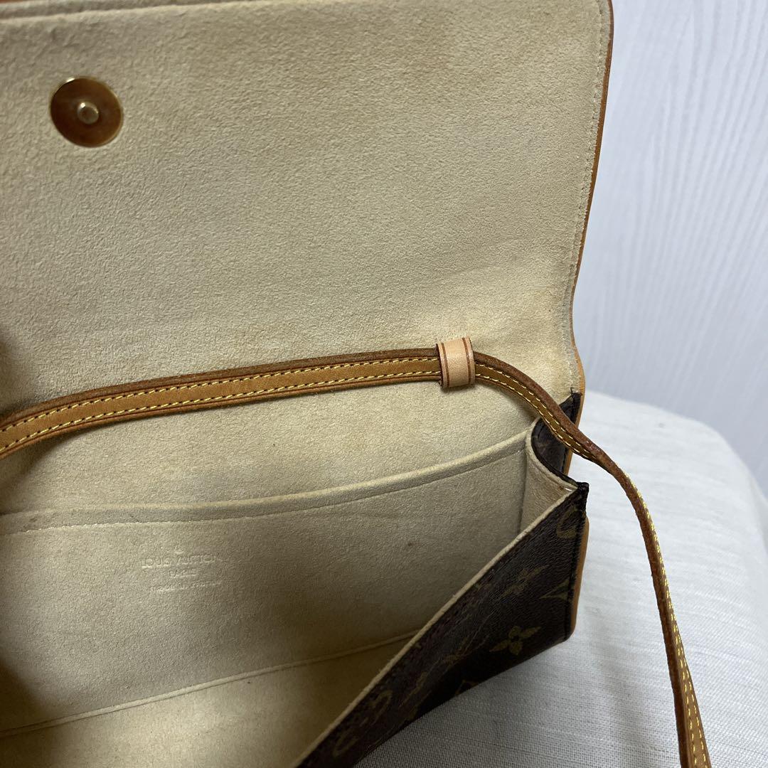 LOUIS VUITTON モノグラムポシェットツイン斜め掛けショルダーバッグ