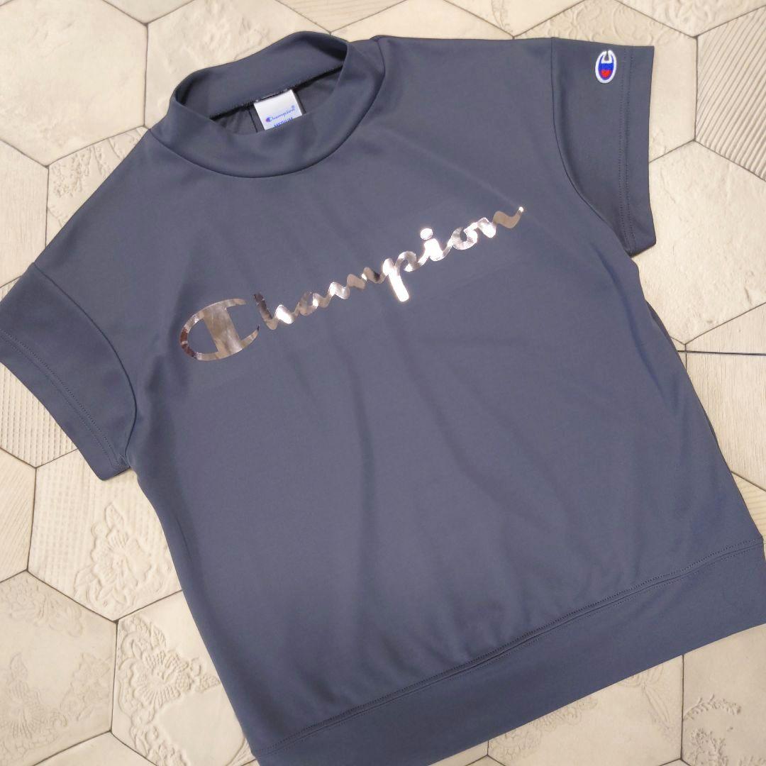 極美品 CHAMPION GOLF チャンピオンゴルフ モックシャツ グレー