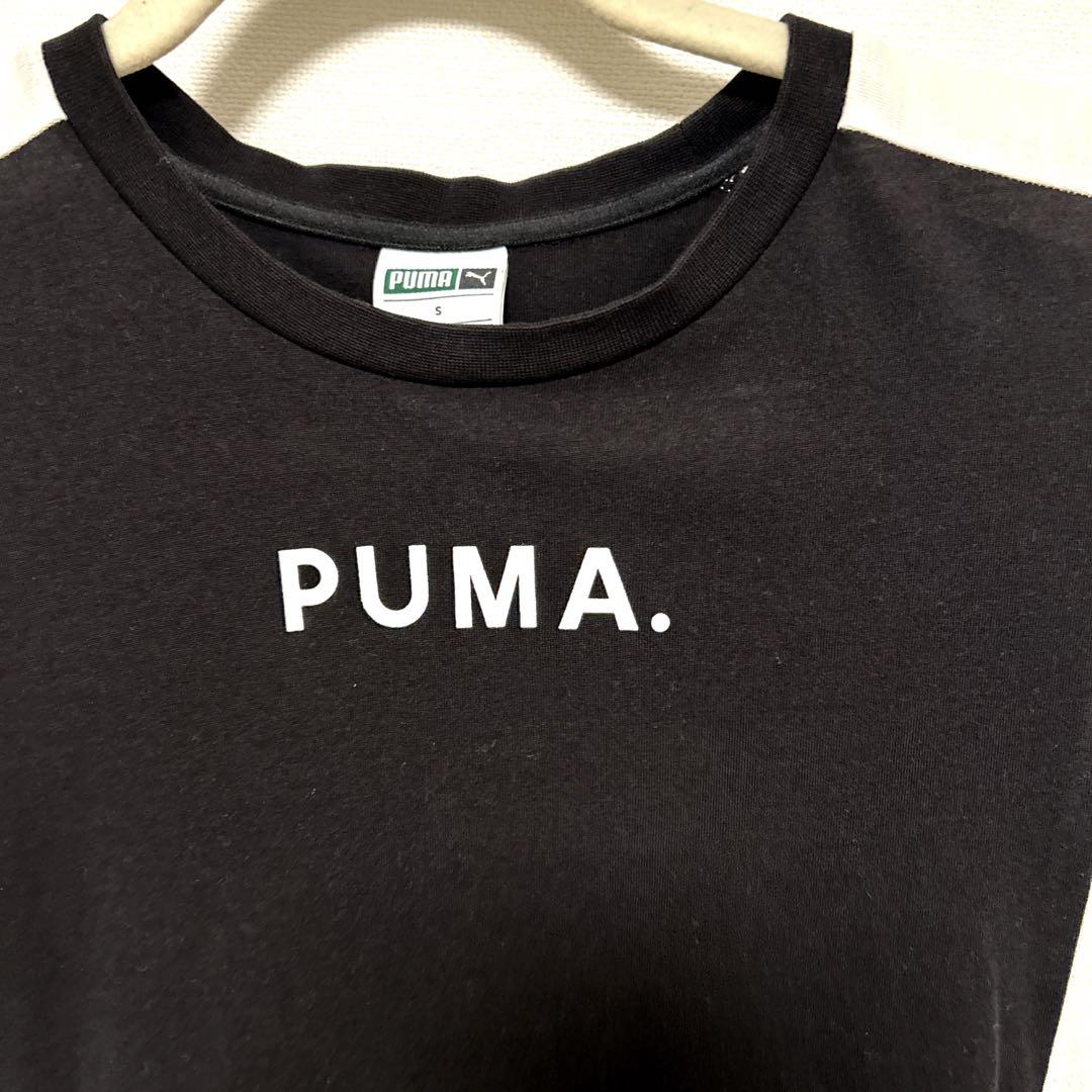 関税送料込【PUMA】ロゴ★ひざ丈ワンピース PUMA 半袖ワンピース 膝丈 S 黒/白 - メルカリ