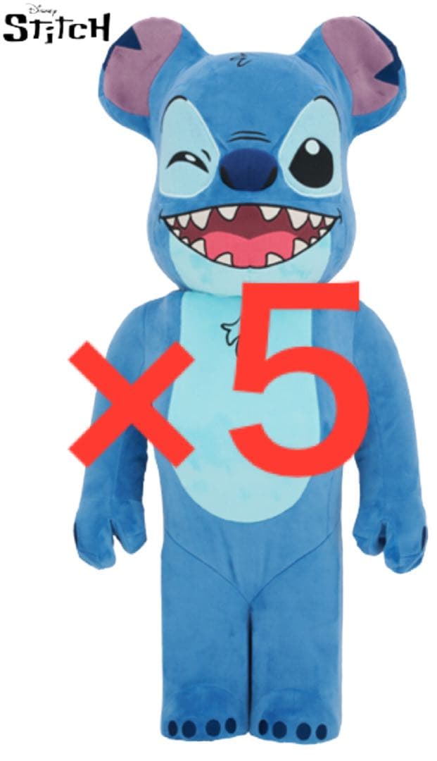 ×5 ベアブリック リロ スティッチ 400 着ぐるみ STITCH新品、♥