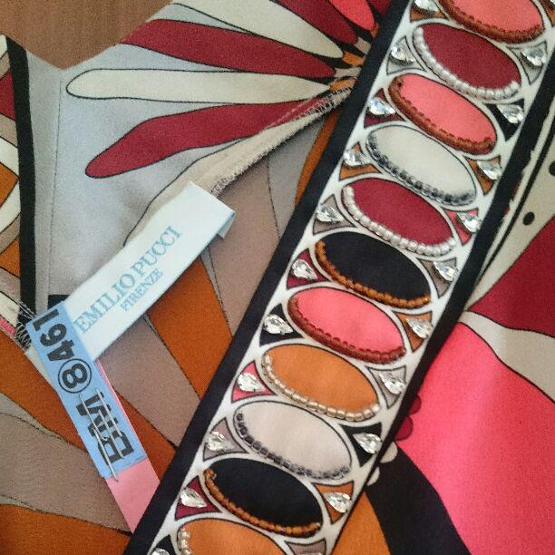 EMILIO PUCCI シルク ノースリーブワンピ
