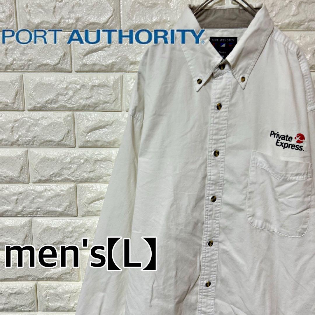 【PORTAUTHORITY】ヴィンテージ 長袖シャツ【メンズL】ホワイト G9