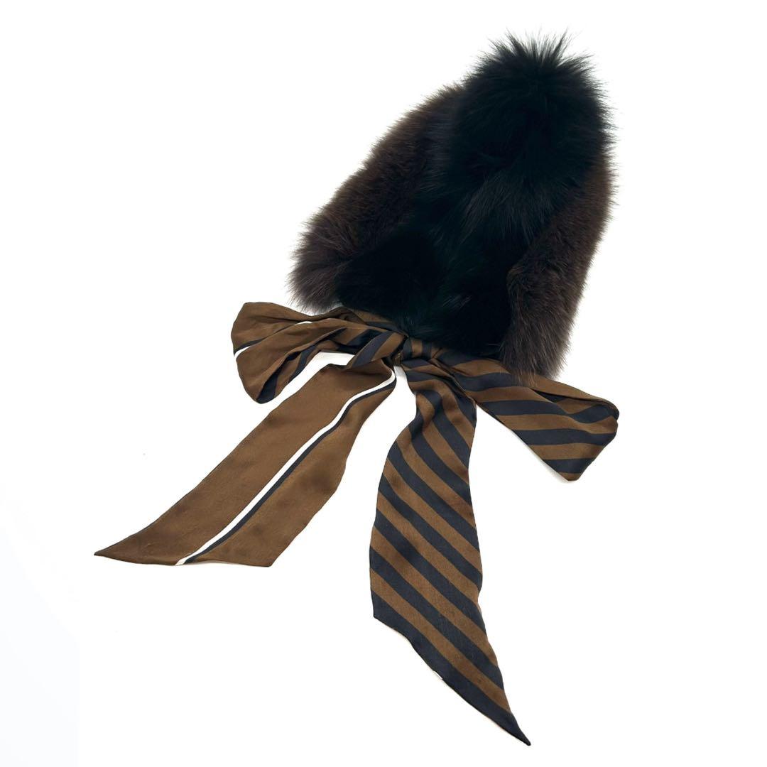 FENDI フェンディ ストール ファー スカーフ ショール ティペット FENDI フェンディ ストール ファー スカーフ ショール ティペット