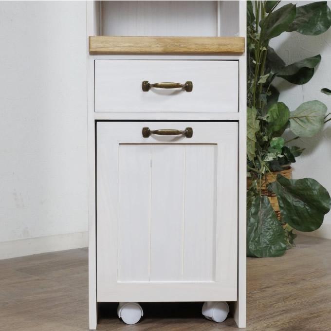 【新品】アンティークホワイト キッチン ラック ワゴン　アウトレット