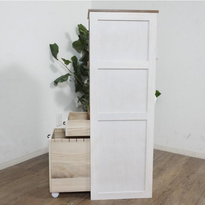 【新品】アンティークホワイト キッチン ラック ワゴン　アウトレット