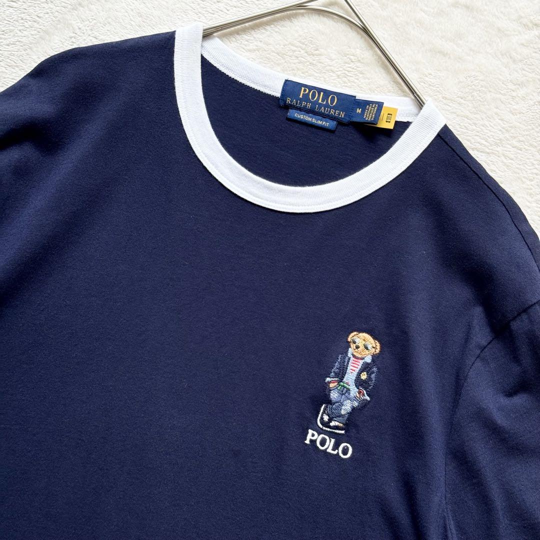 2023SS】美品◎ポロラルフローレン ベア 半袖Tシャツ 袖口切替
