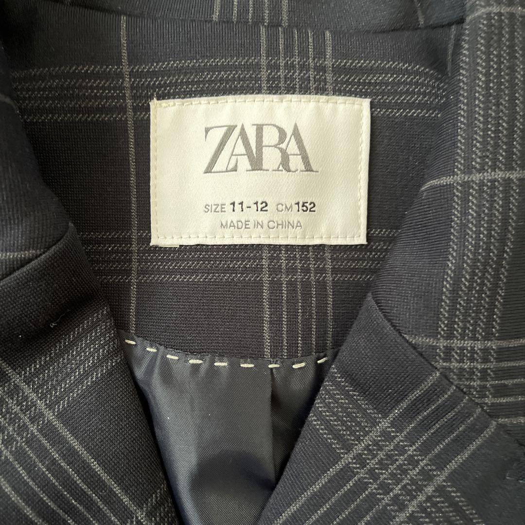 zara kids チェックスーツ　セットアップ　152cm