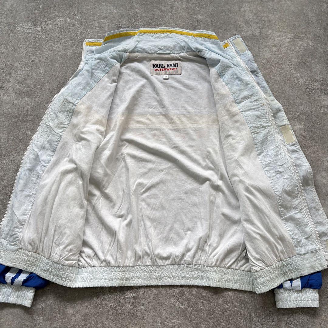【KARL KANI】 カールカナイ ナイロンジャケット 90s 刺繍ロゴ XL