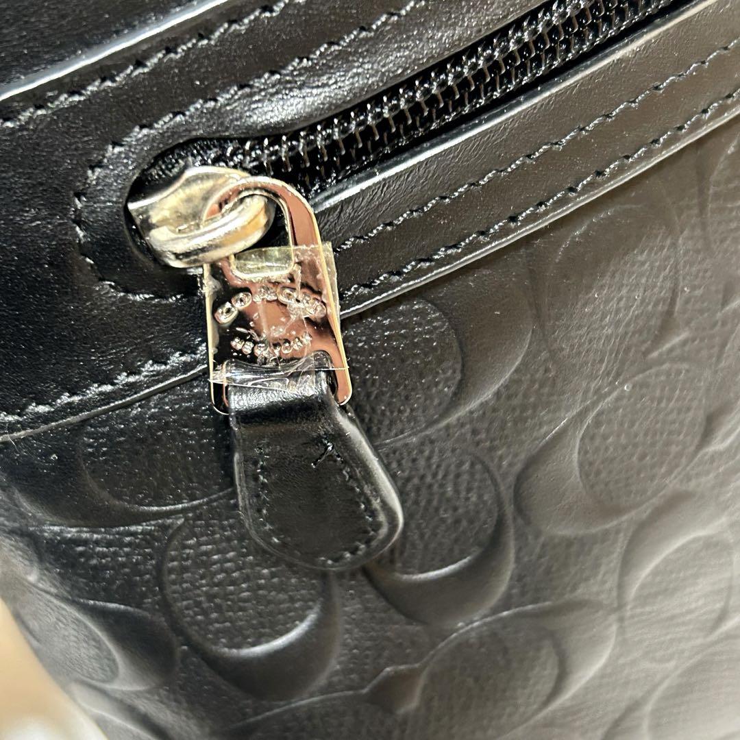 【美品】　COACH ショルダーバッグ　レザー　シグネチャー　エンボス