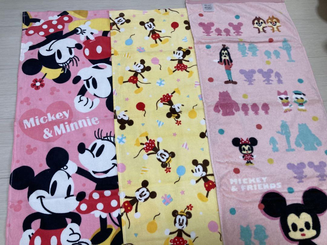 新品】ミッキー ミニー フェイスタオルセット ディズニー 3点