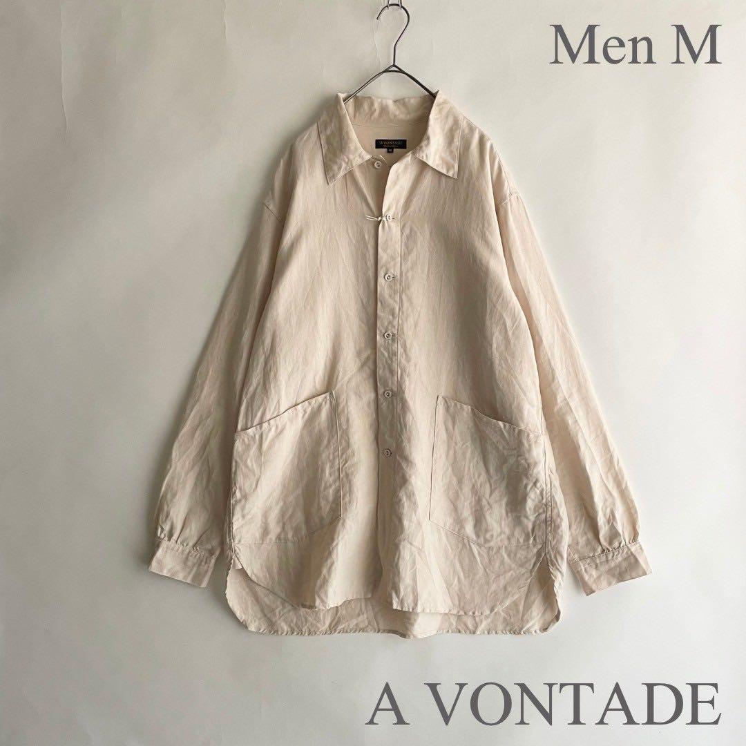 【未使用 タグ付き】A VONTADE 日本製 ガーデナーシャツ リネン M 画像1