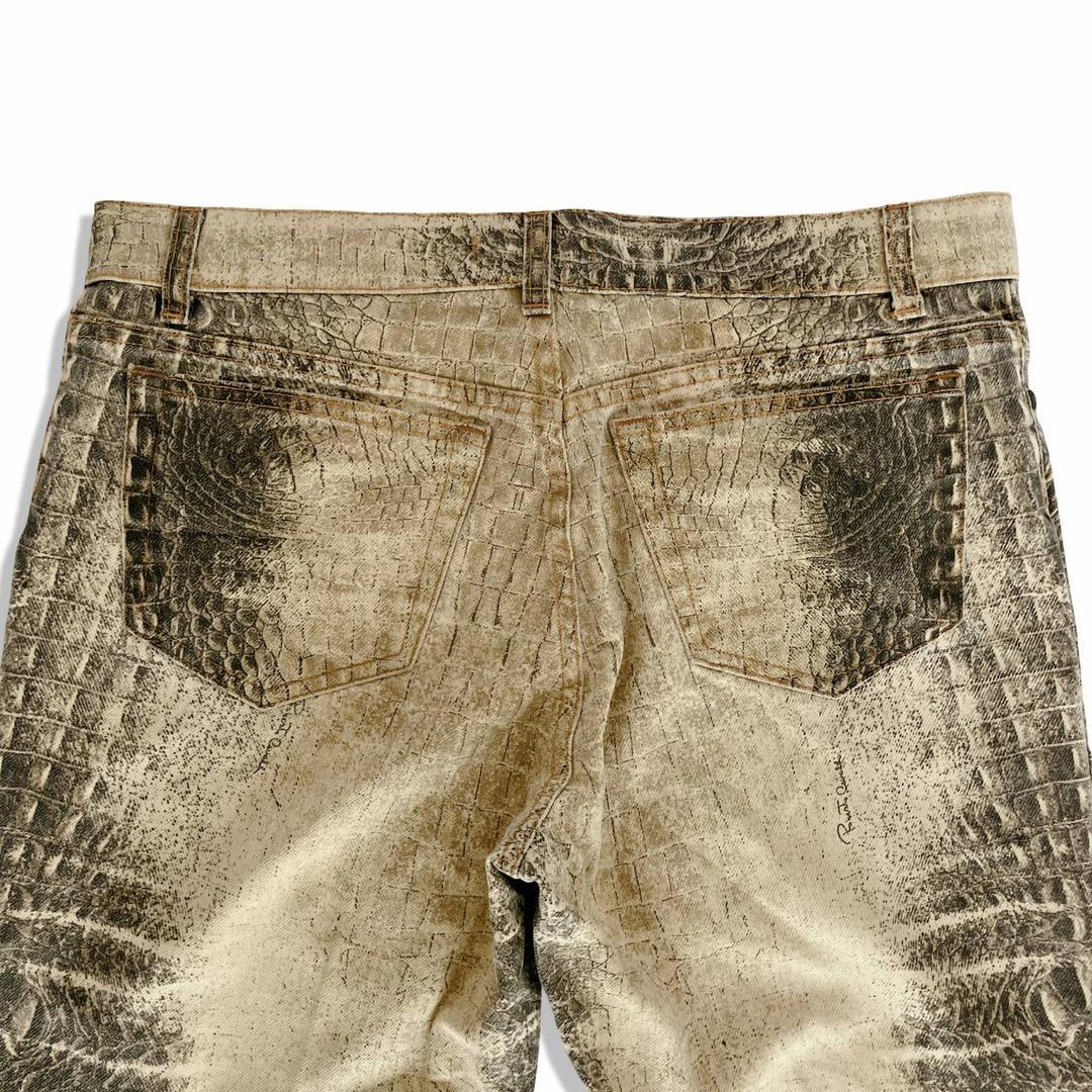 Roberto Cavalli ロベルトカヴァリ 蛇柄 コットン パンツ メンズ