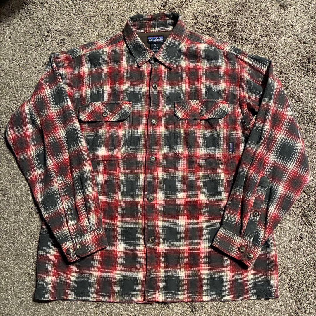Patagonia F01 オンブレチェックヘビーフランネルシャツ ポルトガル製