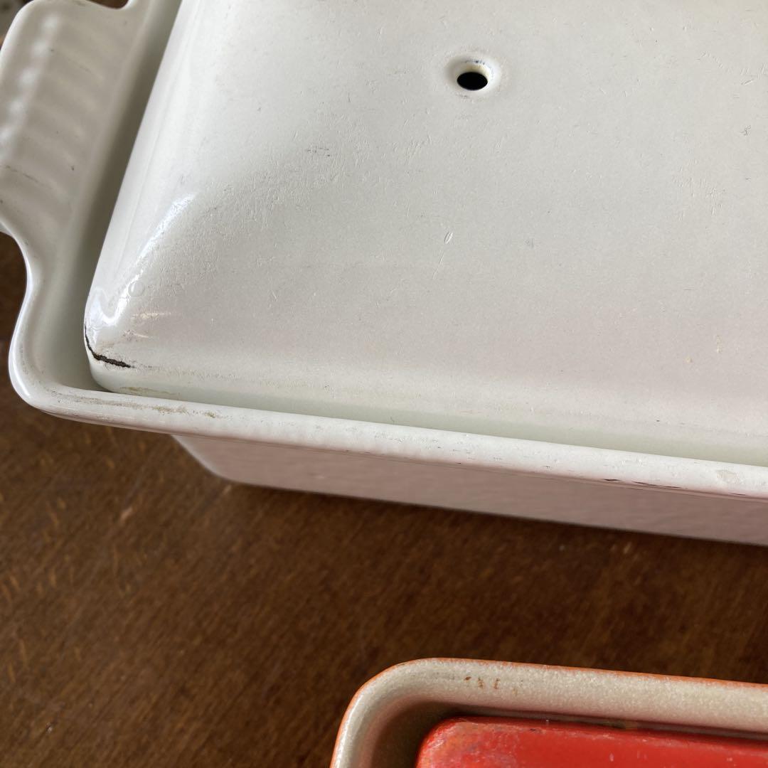 ルクルーゼ　へリテッジテリーヌ　ベージュ　テリーヌ型　廃盤 送料無料 LE CREUSET ルクルーゼ テリーヌ・レクタ オレンジ