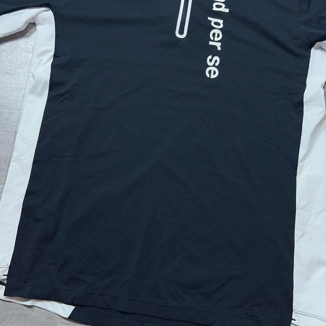 美品 and perse アンパシィ ハーフジップ ハイネックシャツ