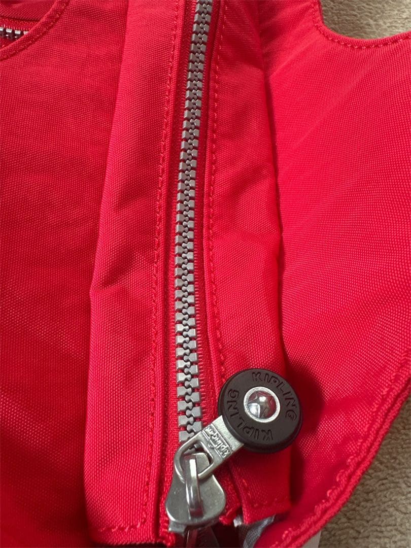 新品未使用kipling 赤 トートショルダーバッグ
