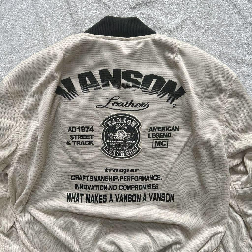 ★VANSON TVS2301S IV/BK XL ストレッチメッシュジャケット