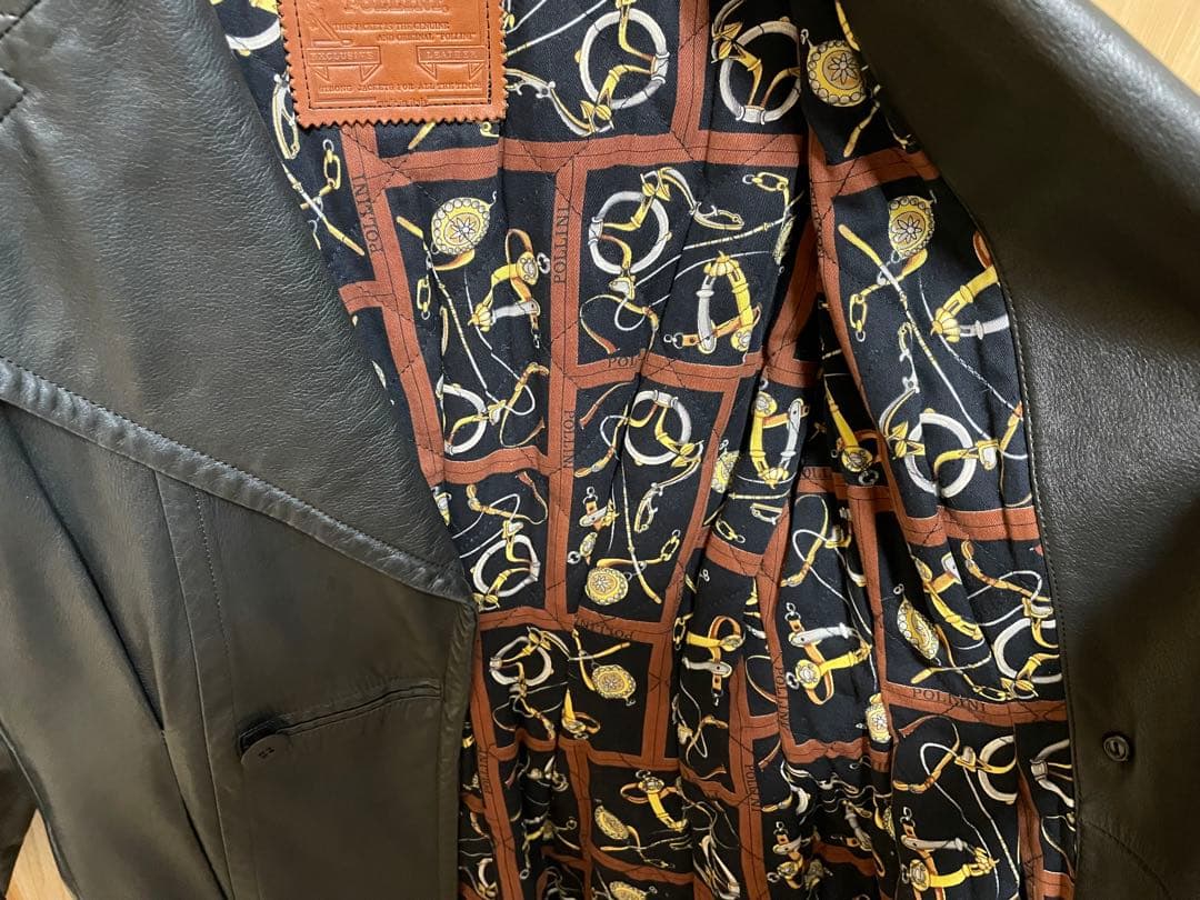 黒のロングレザージャケット ポリーニ 古着 黒のロングレザージャケット ポリーニ 古着