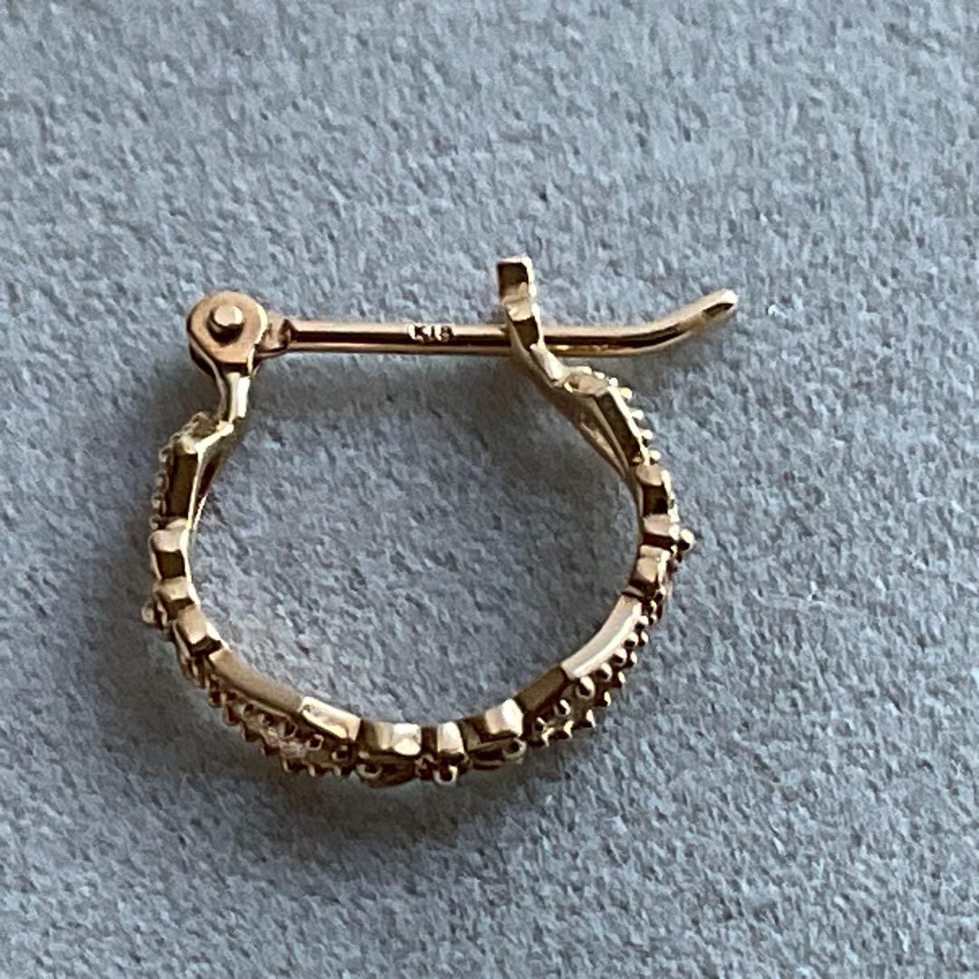 agete フープ ピアス K18 片耳