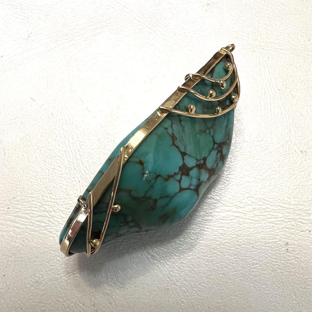 美品 K18 トルコ石18金 ペンダントヘッド 2.9g SN1838