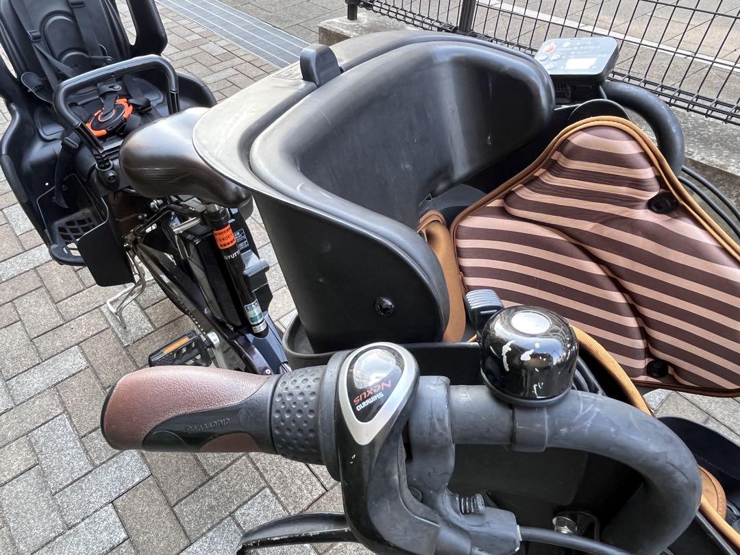 【引取り限定】パナソニック　電動自転車　子供2人乗せチャイルドシート付き