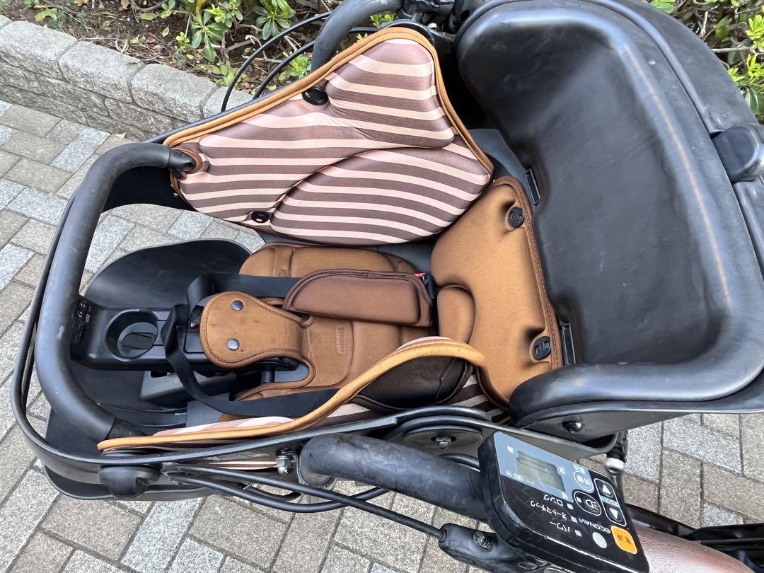 【引取り限定】パナソニック　電動自転車　子供2人乗せチャイルドシート付き