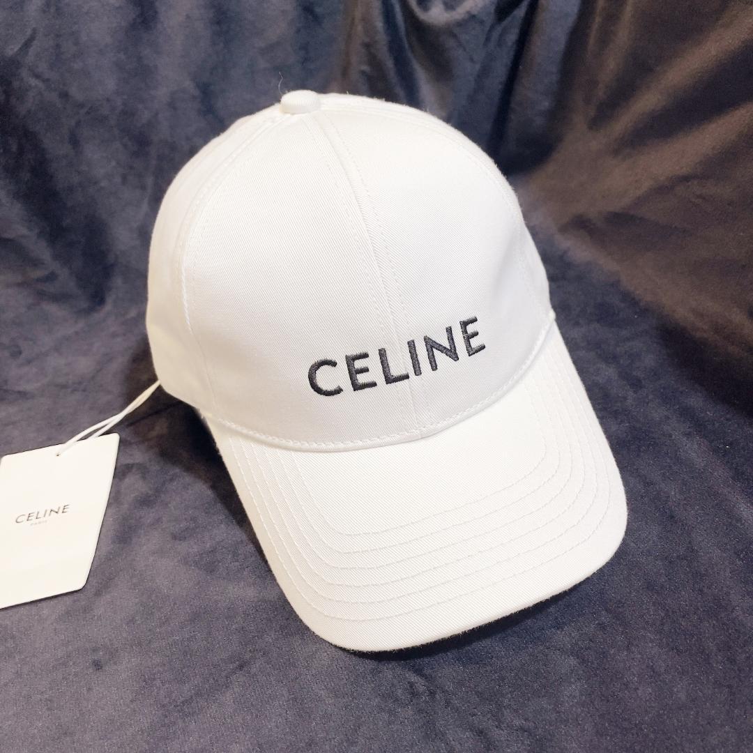 CELINE ホワイト ベースボールキャップ CELINE ホワイト ベースボールキャップ - メルカリ