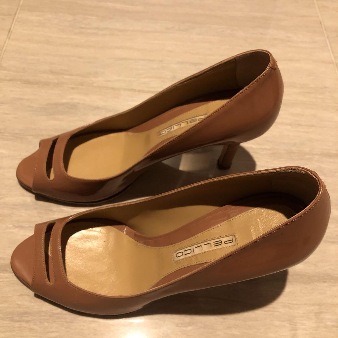 【美品】定番人気　PELLICO アネッリ　オープントゥ　パンプス　37