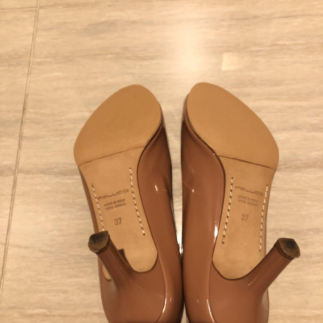 【美品】定番人気　PELLICO アネッリ　オープントゥ　パンプス　37