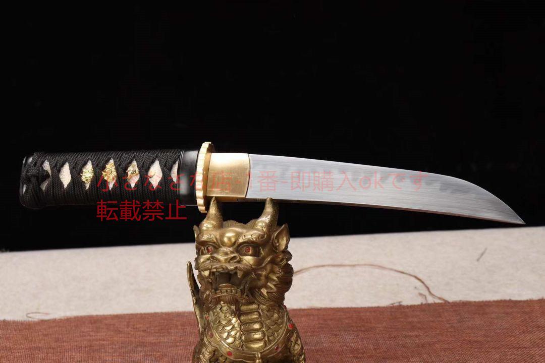 8寸黒檀T 10焼刃小猟刀 古兵器 武具 刀装具 日本刀 模造刀 居合刀