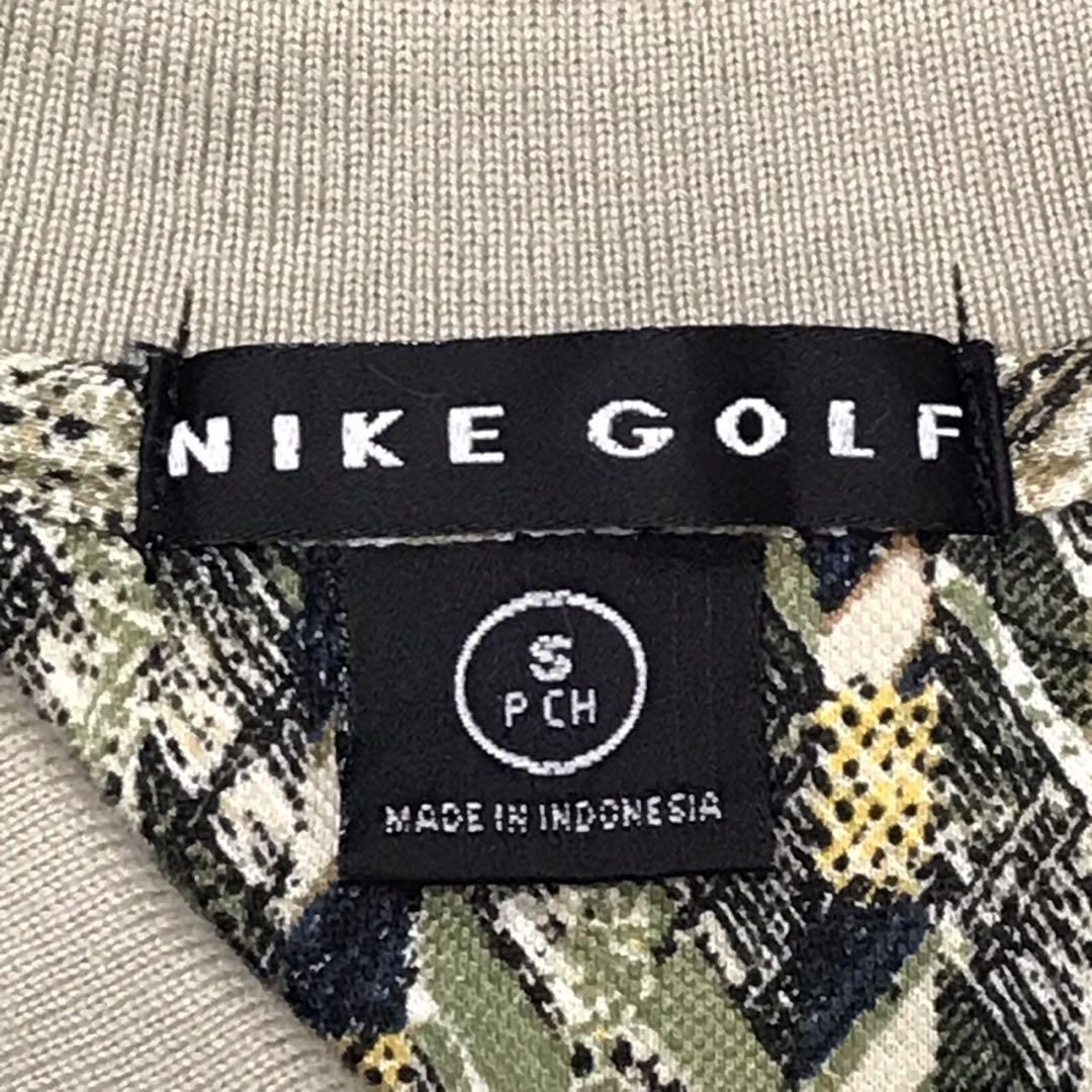NIKE GOLF ナイキゴルフ 総柄半袖ポロシャツ スウォッシュ刺繍