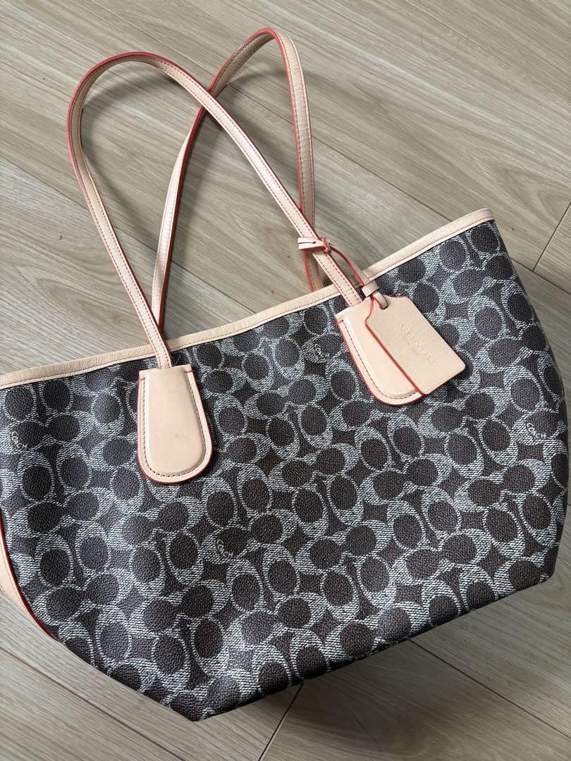 Coach トートバッグ ブラウン ピンク