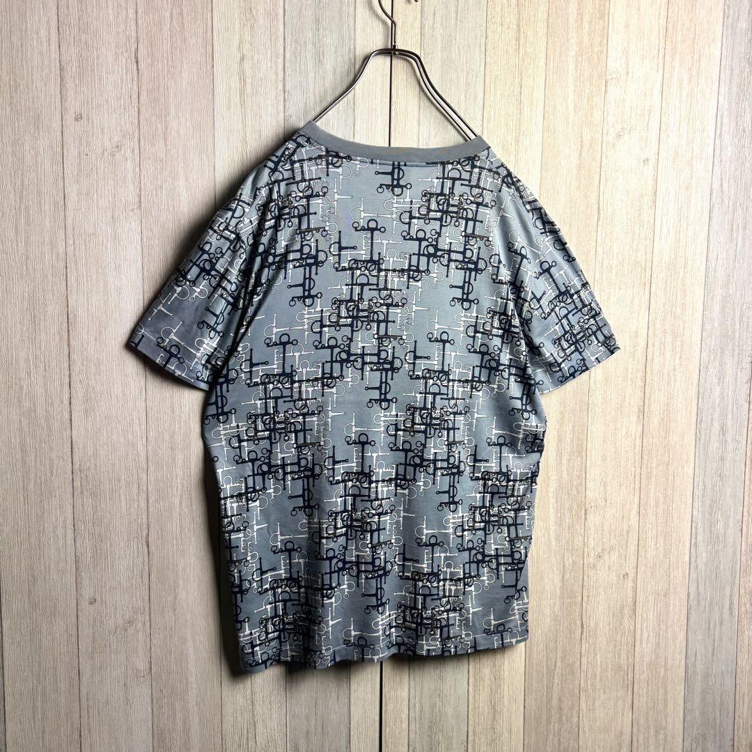 2923【希少・美品】エルメス ホースビット 総柄 クルーネック 半袖 Tシャツ