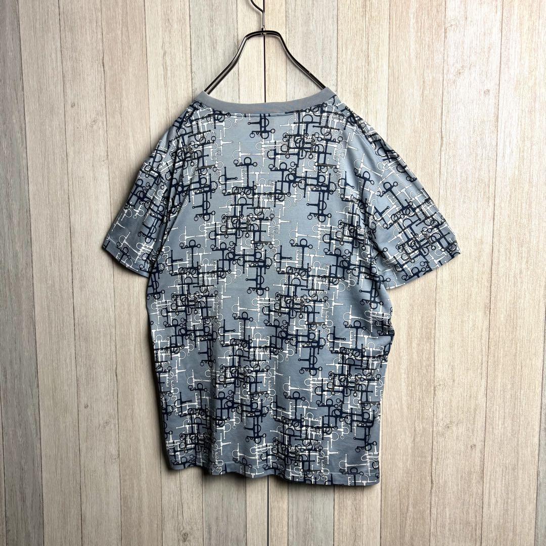 2923【希少・美品】エルメス ホースビット 総柄 クルーネック 半袖 Tシャツ
