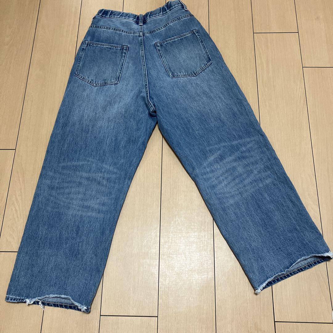 ※たっくん　SOLAMONA 5PルーズストレートイージーデニムSSサイズ
