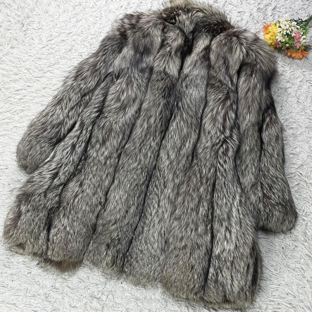 ふさふさ◎SAGA FOX ROYAL シルバーフォックス 着丈約92cm ふさふさ◎SAGA FOX ROYAL シルバーフォックス 着丈約92cm
